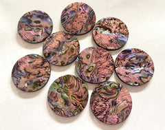 Abalone Shell Pink Black Acrylic Blanks Cutout, earring pendant jewelry making, 35mm jewelry, 1 Hole earring blanks, geode agate