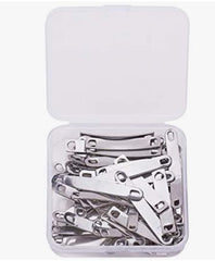 WHOLESALE 60 Pieces 3 Sizes Stainless Steel Links Rectangle Shape Connector Links 2 Small Hole Link Connectors Silver Tone stamping