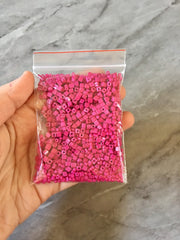 WHOLESALE Pink small seed beads acrylic bead soup mix, sale beads, clearance beads jewelry making earrings bracelet necklace