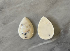 Terrazzo Cream Resin Acrylic Blanks Cabs, 29mm Teardrop blanks, earring jewelry making, stud earring blanks, cabochon wire wrapping