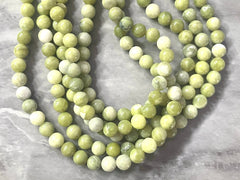 Green Natural Peridot 8mm Bead Strand, Stone jewelry Making Wire Bangles, long necklaces, tassel necklace, green glass gemstone lime