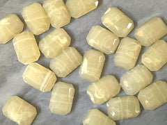 Honey Butter + cream Acrylic Blanks Cabs, 14mm Rectangle blanks, earring jewelry making, stud earring blanks, cabochon earrings