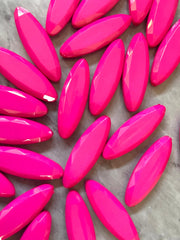 Hot Pink Beads, oval pink Beads, Acrylic Beads, 34mm beads, Colorful beads, pink jewelry, Chunky Beads necklace earrings drop girls