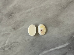 Terrazzo + Cream Resin Acrylic Blanks Cabs, 14mm Oval blanks, earring jewelry making, stud earring blanks, cabochon earrings