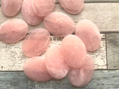 Blush Pink Smooth Swirly Oval 40mm acrylic beads, chunky craft supplies, wire bangle jewelry making necklace, light pink baby pink