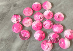 Pink & White Swirl Resin 12mm Cabochons, jewelry making kit, earring set, diy jewelry, druzy studs, 12mm Druzy cabochon stud