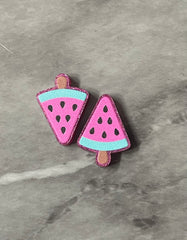 Summer Watermelon Popsicle Acrylic Blanks Cutout, earring jewelry making, stud earring blanks, pink earrings jewelry, magenta