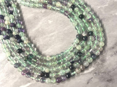 Natural Fluorite Beads 8mm Bead Strand, Stone jewelry Making Wire Bangles, long necklaces, tassel necklace, green glass gemstone clear