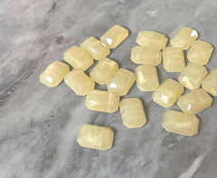 Honey Butter + cream Acrylic Blanks Cabs, 14mm Rectangle blanks, earring jewelry making, stud earring blanks, cabochon earrings