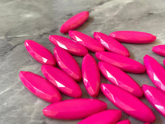 Hot Pink Beads, oval pink Beads, Acrylic Beads, 34mm beads, Colorful beads, pink jewelry, Chunky Beads necklace earrings drop girls