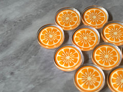 Orange Slice Blanks orange Acrylic Blanks Cutout, earring jewelry making, stud earring blanks, fruit earrings jewelry