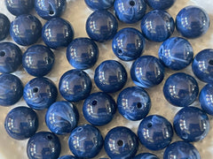Navy Blue 15mm round beads, gumball beads, bubblegum beads, chunky beads necklace jewelry, chunky necklace circle girls dark blue