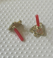 Blush Pink Resin 15mm post earring blanks drop earring, stud earring jewelry dangle DIY earring making triangle fancy drop evening