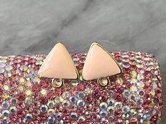 Blush Pink Resin 15mm post earring blanks drop earring, stud earring jewelry dangle DIY earring making triangle fancy drop evening