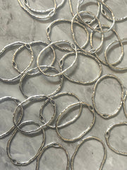 Silver Oval Earring Hoops, 31mm Necklaces Earrings focal point, silver hardware diy earring wires silver statement boho geometric jewelry