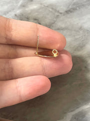 17mm gold triangle post earring blanks, gold drop earring, gold stud earring, gold jewelry, gold dangle DIY earring making round