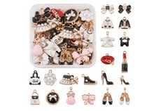 WHOLESALE Fashion Charms, girly gold charms, lipstick shoes sweaters cardigan sale clearance