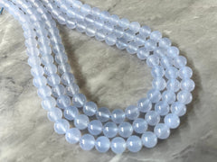 Natural Blue Lace Agate Beads Strands, Grade AA Round 8mm 15" strand agate strung beads, glass beads circle long mandala necklace