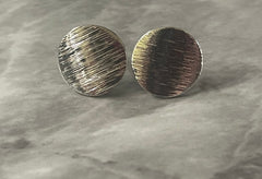 13mm Brush Stroke silver post earring circle blanks, silver round earring, silver stud earring, silver jewelry dangle earring making brushed
