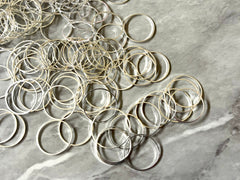 16mm silver Metal circles, bracelet necklace earrings, jewelry making, geometric earrings, triangle blanks, simple round minimalist jewelry
