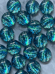 Abalone Shell Green & Blue Art Resin 12mm Druzy Cabochons, jewelry making kit earring set, diy jewelry, druzy studs 12mm Druzy stud earrings
