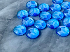 Blue Transparent Leaf Resin 12mm Druzy Cabochons, jewelry making kit earring set, diy jewelry, druzy studs, 12mm Druzy stud earrings