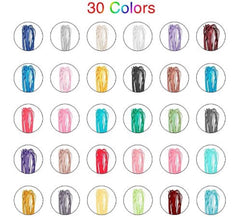 LAST CHANCE 30 Strands 5.5 Yards/Strand Waxed Polyester Cord Thread Beading String for Bracelet Necklace Jewelry Making Macrame Supplies