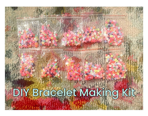 DIY Kit beads Heishi bracelet Kit, rubber disc beads, strand heishi beads, colorful round polymer beads colorful pride clearance beads donut
