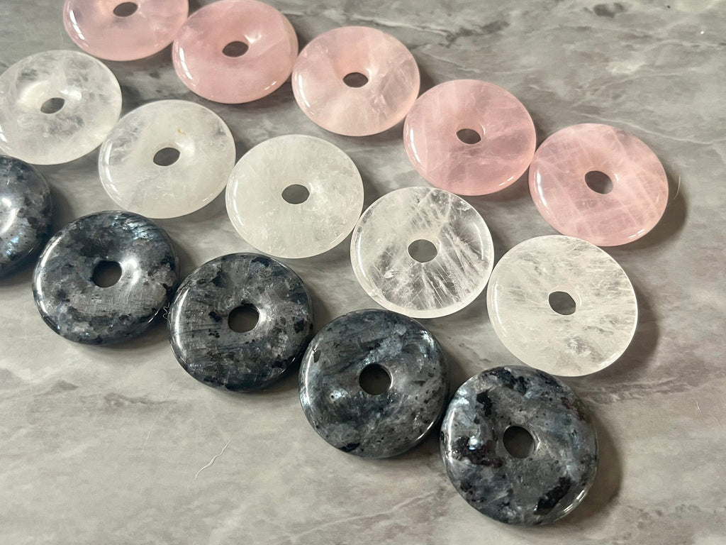 WHOLESALE Quartz Round Stone Pendants, rose Quartz, clear Quartz, one hole pendants