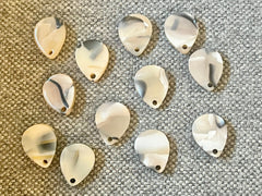 Cream Ribbon Gray 15mm hologram teardrop post earring circle blanks, drop earring stud earring, jewelry dangle DIY earring making