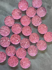 12mm Druzy Cabochons, BUBBLEGUM sparkle jewelry making kit, earring set, diy jewelry, druzy studs, 12mm Druzy, cabochon, stud earrings Pink