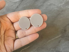 XL 25mm Gray Round Circle stud earring blanks, drop earring post, stud earring, gold jewelry, dangle DIY making round acrylic acetate