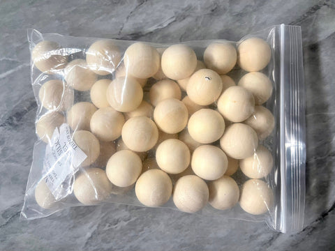 WHOLESALE Huge Lot No Hole 20mm Laser Cut Wood Balls, unfinished wood DIY, round smooth birch ball