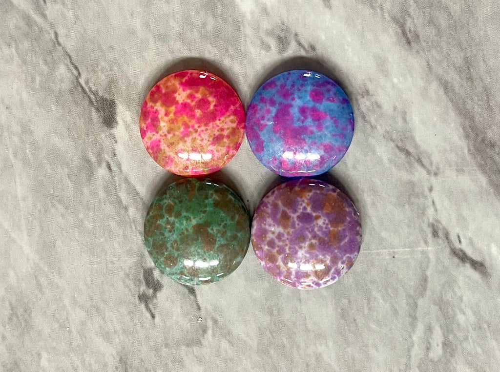 DIY Snap Charm Blank Sets; 50 each of 16mm Glass Cabochon, 18mm