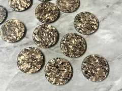 Brown Crinkle Shiny Acrylic Blanks Cutout, Circle blanks, earring pendant jewelry making, 35mm circle jewelry, 1 Hole circle bangle pendant