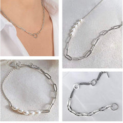 WHOLESALE Silver Cable Chain Extender Chain for necklace making, silver jump ring clasps jewelry making stainless steel chain sale