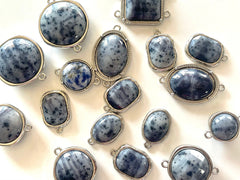 WHOLESALE set of solver framed gemstone connectors