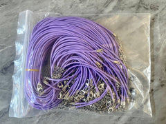 WHOLESALE set of 100 lavender rope necklace, 18 inch cord for jewelry making