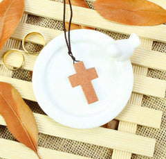 WHOLESALE 22mm Natural Wood Crosses, One Hole, Wood Cross, Religious Jewelry, Christian Jewelry