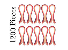 WHOLESALE 1200 Strips 5mm Quilling Paper Strips, Quilling Art Strips, 6 Colors Paper Craft Supplies for Paper Art DIY Craft soutache red