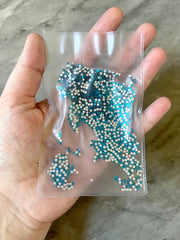 WHOLESALE 10 bags, 2mm flat back teal rhinestones, metal Jewelry DIY Finding, Necklaces Bracelet Making, silver clearance sale pendant