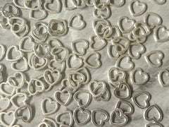 WHOLESALE Tiny heart silver charms, sale charms, clearance charms, heart charms, silver charms
