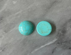 WHOLESALE 100 Pieces Flat Backed Turquoise Cabochon circles 20mm XL circle cabochons, pendants, resin, supplies sale, bracelet