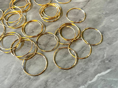 Wholesale Lot of 30mm gold medium thick rings