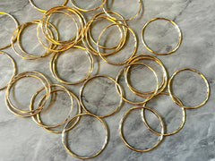 Wholesale Lot of 30mm gold medium thick rings