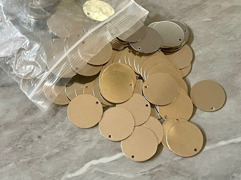WHOLESALE 20mm stampable blanks, Blank Stamping Tags, Flat Round circle Metal Blank Tags, Charms Pendants for Jewelry Making