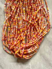 WHOLESALE! Warm Harvest red orange yellow Glass Beads Strands 3mm Faceted Rondelle Bead strands, 16 inch strands 190 beads per strands