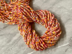 WHOLESALE! Warm Harvest red orange yellow Glass Beads Strands 3mm Faceted Rondelle Bead strands, 16 inch strands 190 beads per strands