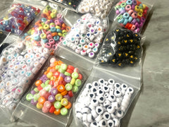 WHOLESALE HUGE LOT of Acrylic heart charms, rainbow charms, clearance beads, sale beads
