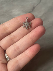 WHOLESALE 100 Metal Rhinestone Snowflake Jewelry DIY Findings Choker mandala Necklaces Bracelet Making, silver clearance sale pendant